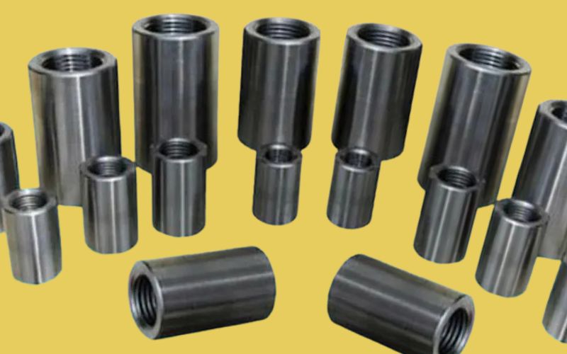 Range of parallel thread rebar couplers in different diameters supplied by Best Notch Dubai